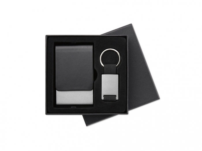 Key ring and card holder set
