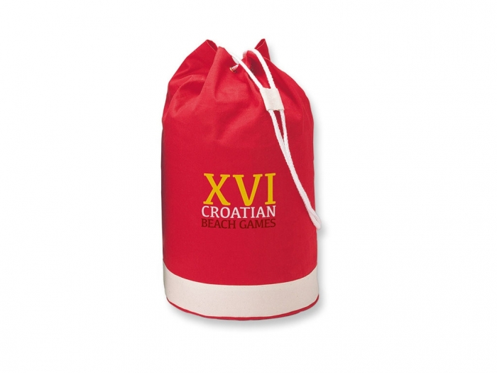 Cotton duffle bag bicolour