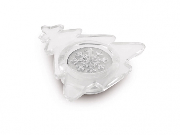 Set of 3 decorated glass candle holder