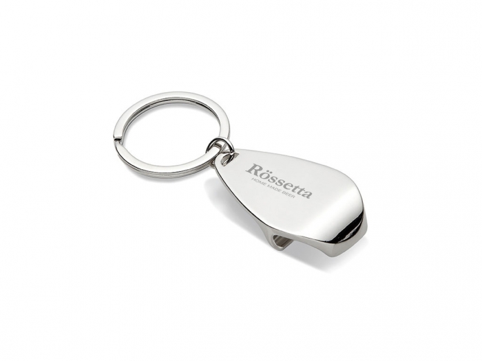 Metal key ring with bottle opener