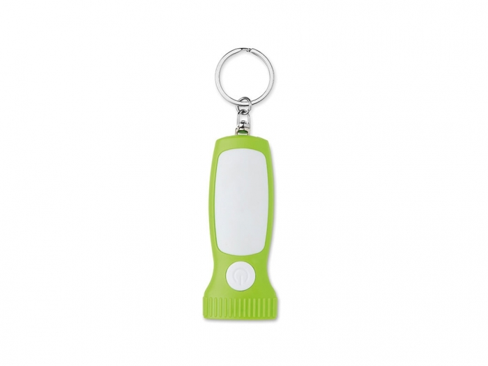 Key ring with light in torch