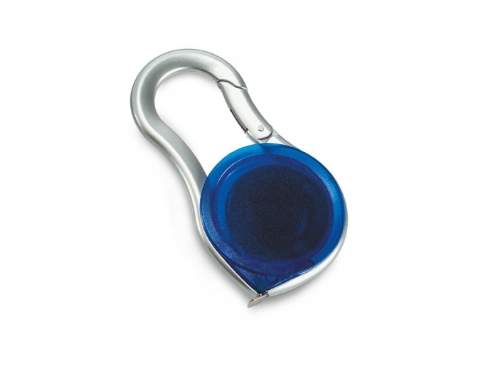 Measuring tape with carabiner