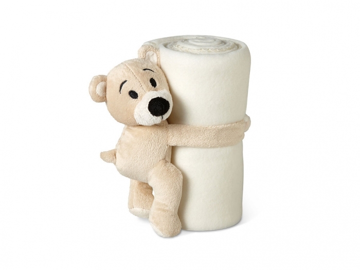 Fleece blanket with bear