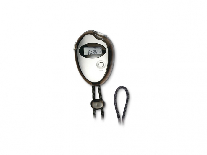 Digital stopwatch with necklace