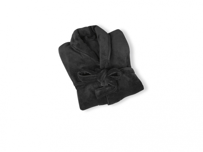 Long-sleeved bathrobe with pockets