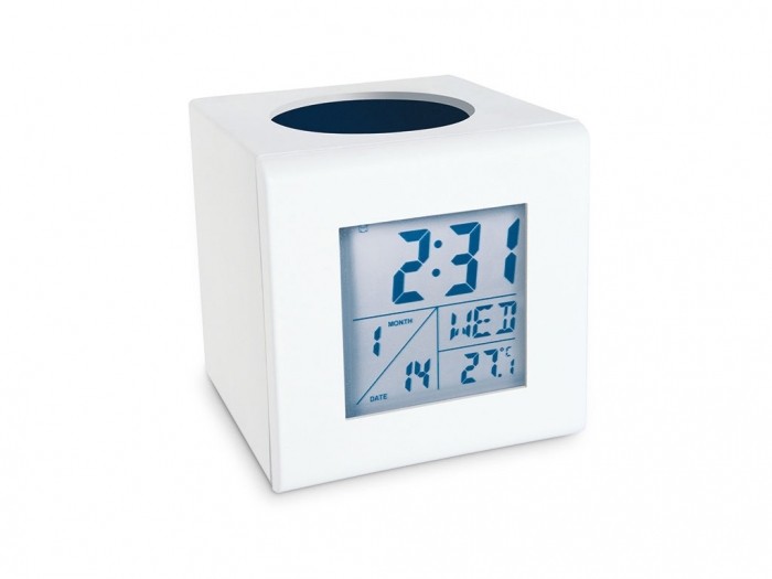 Weather station with pen holder
