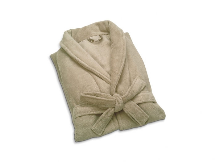 Long-sleeved bathrobe with pockets