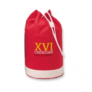 Cotton duffle bag bicolour