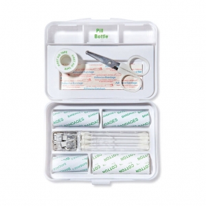 Plastic first aid kit