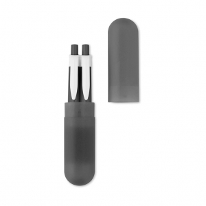 Pen set in tube shaped box