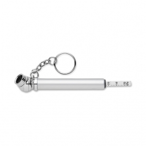 Mini tire gauge key ring