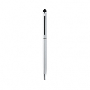 Shiny Chrome Clip Ball Pen with Stylus
