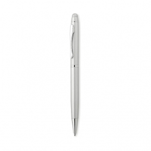 Aluminium ball pen with soft touch tip