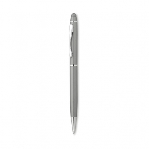 Aluminium ball pen with soft touch tip