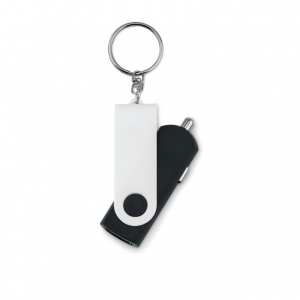 USB car charger with keyring