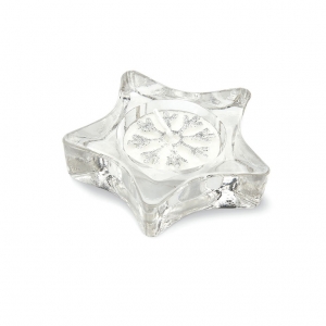 Star shaped glass tea light