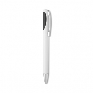 Plastic ball pen in solid colour finish