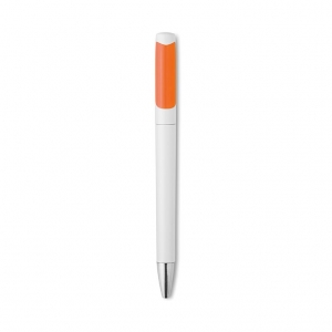 Plastic ball pen in solid colour finish