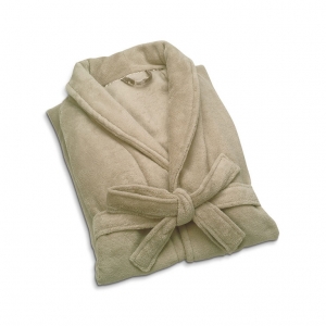 Long-sleeved bathrobe with pockets