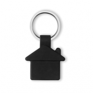 House shaped key ring with token