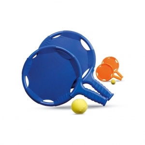 2 rackets and ball